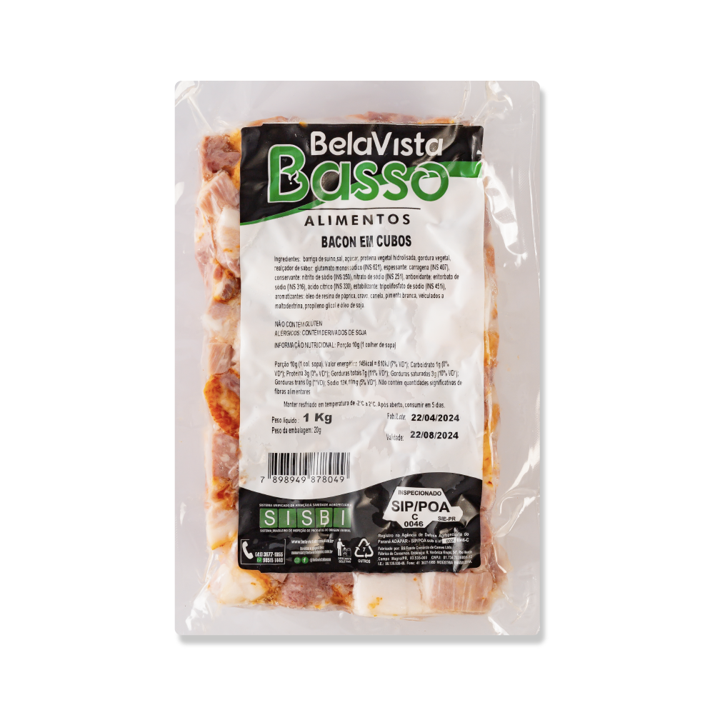 Bacon em Cubos Barriga
